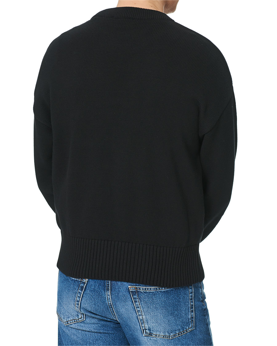 Heren | Truien | AMI | Big Heart Knitted Crew Neck Black
