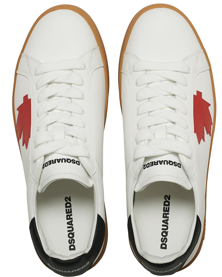 Heren | Dsquared2 Leaf Boxer Sneaker White | Dsquared2 | Leaf Boxer Sneaker White