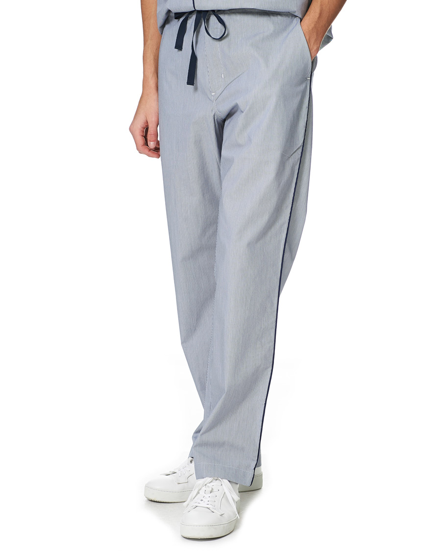 Heren | Pyjama's en gewaden | Orlebar Brown | Alfred Relaxed Cotton Lounge Shorts Navy/White Stripe