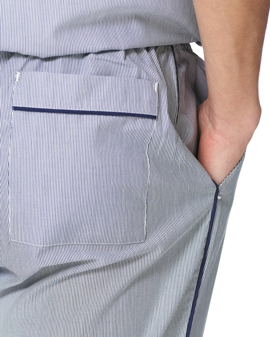 Heren | Pyjama's en gewaden | Orlebar Brown | Alfred Relaxed Cotton Lounge Shorts Navy/White Stripe
