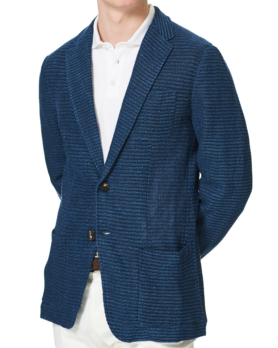 Heren | Blazers | Etro | Jacquard Jersey Blazer Navy