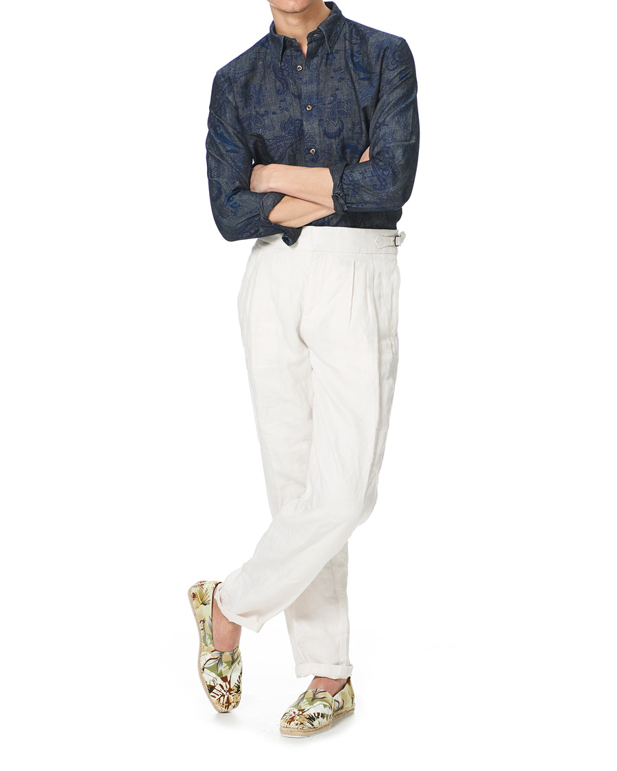 Heren | Overhemden | Etro | Paisley Denim Shirt Indigo