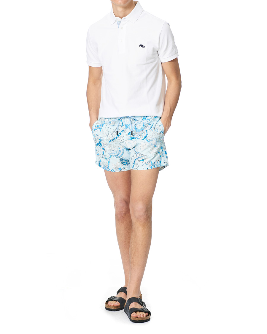 Heren | Zwembroek | Etro | Floral Swim Trunks Light Blue