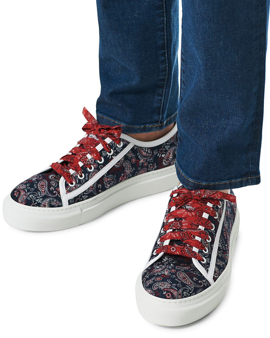 Heren | Etro Bandana Print Sneakers Navy | Etro | Bandana Print Sneakers Navy
