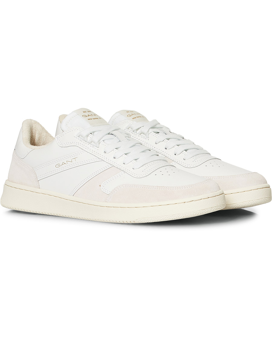 Heren | GANT Goodpal Sneaker White/Sand Suede | GANT | Goodpal Sneaker White/Sand Suede