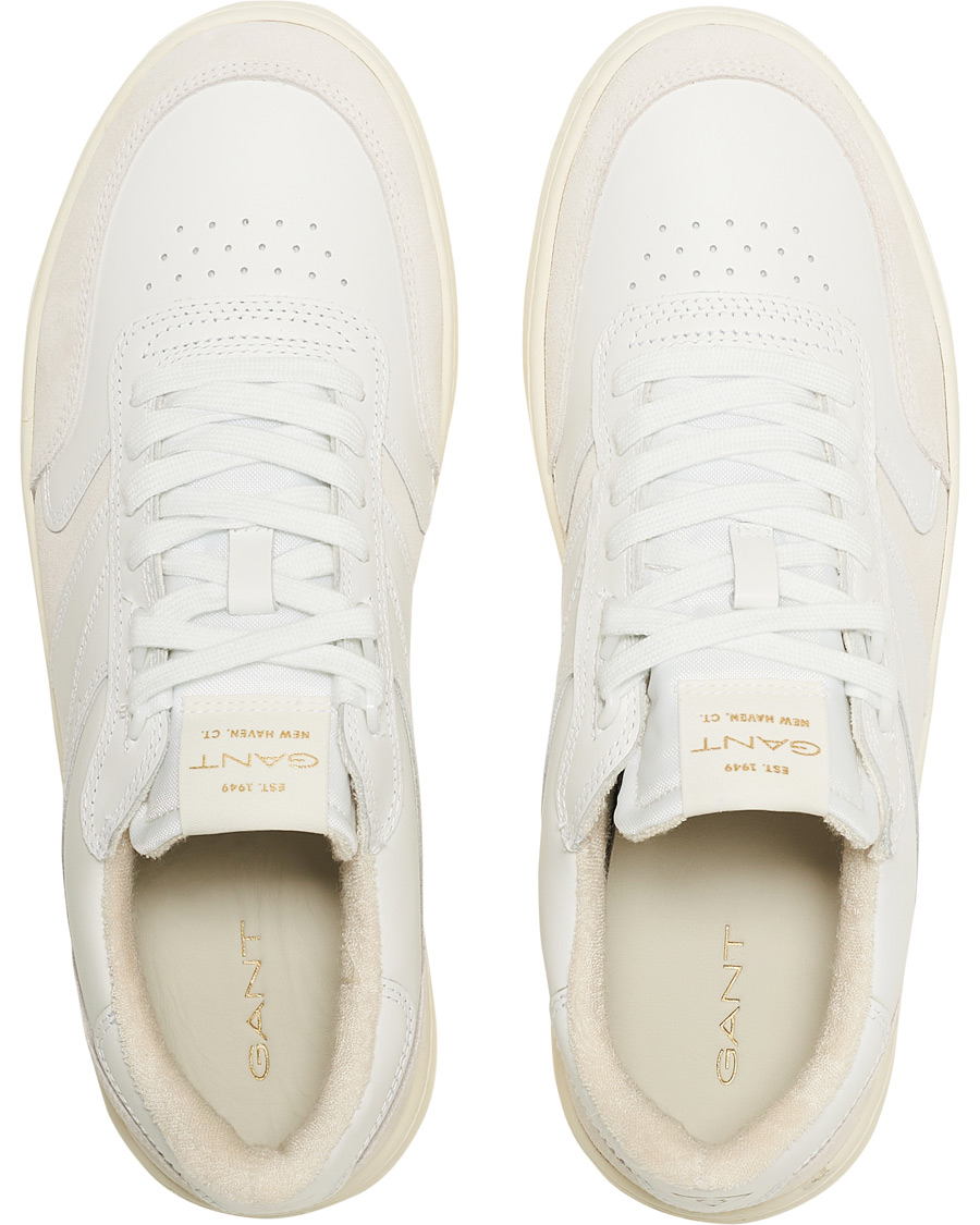 Heren | GANT Goodpal Sneaker White/Sand Suede | GANT | Goodpal Sneaker White/Sand Suede