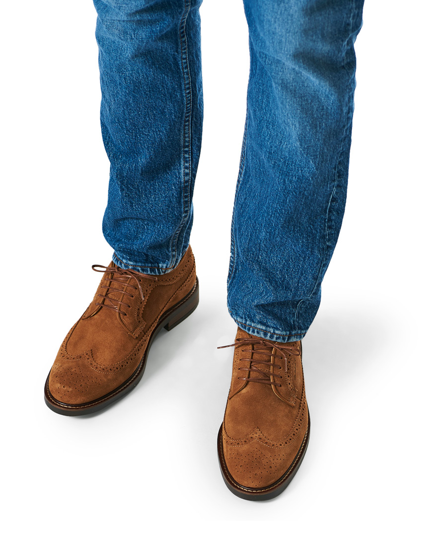Heren | GANT St Akron Brouge Derby Cognac Suede | GANT | St Akron Brouge Derby Cognac Suede