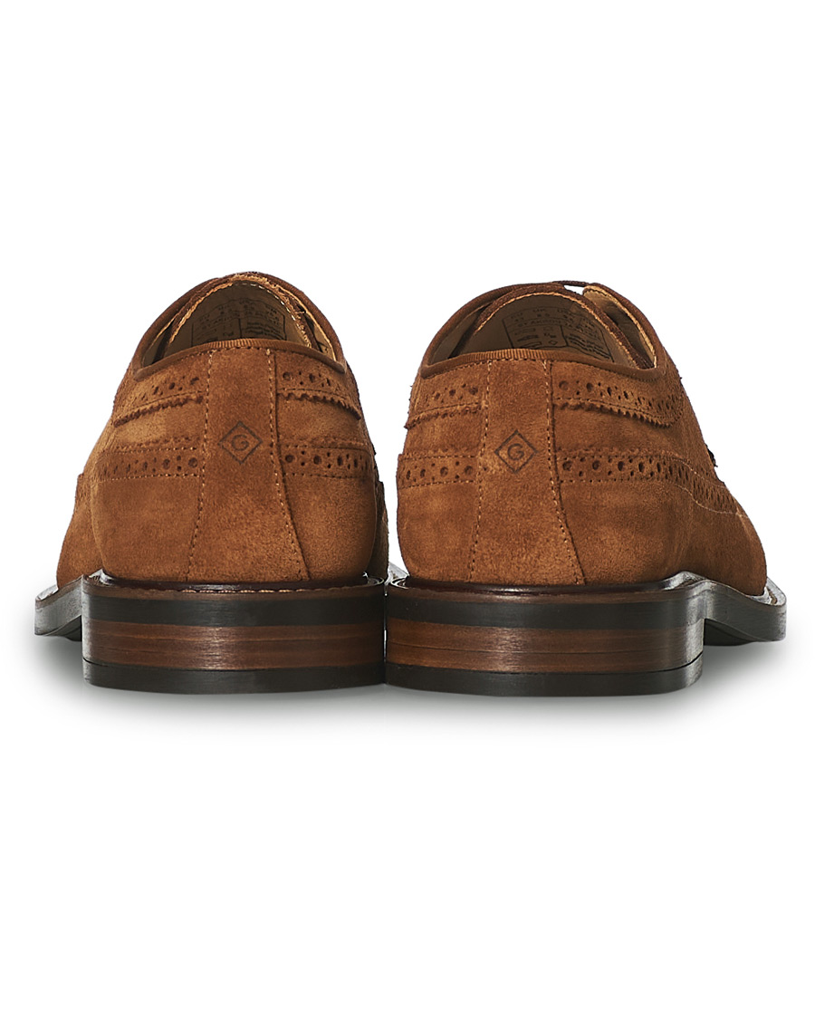 Heren | GANT St Akron Brouge Derby Cognac Suede | GANT | St Akron Brouge Derby Cognac Suede