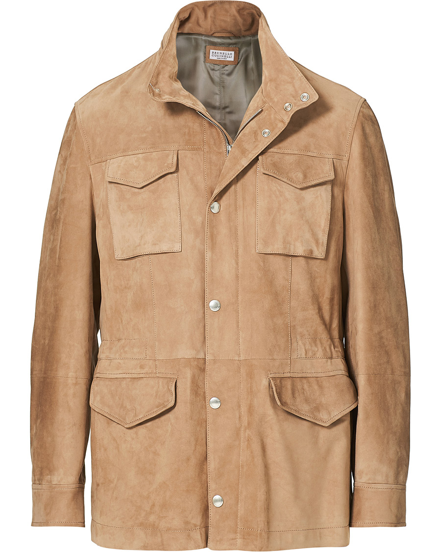 Heren | Jassen | Brunello Cucinelli | Suede Field Jacket Beige