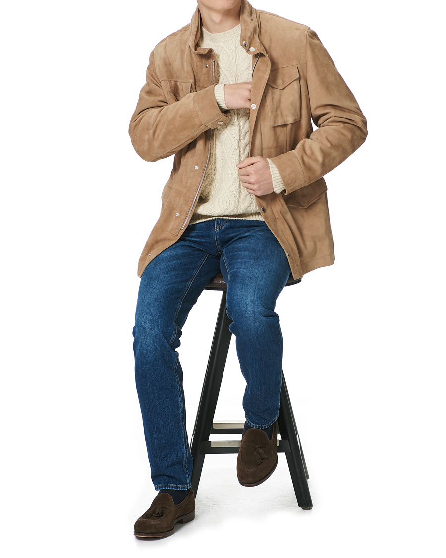 Heren | Jassen | Brunello Cucinelli | Suede Field Jacket Beige