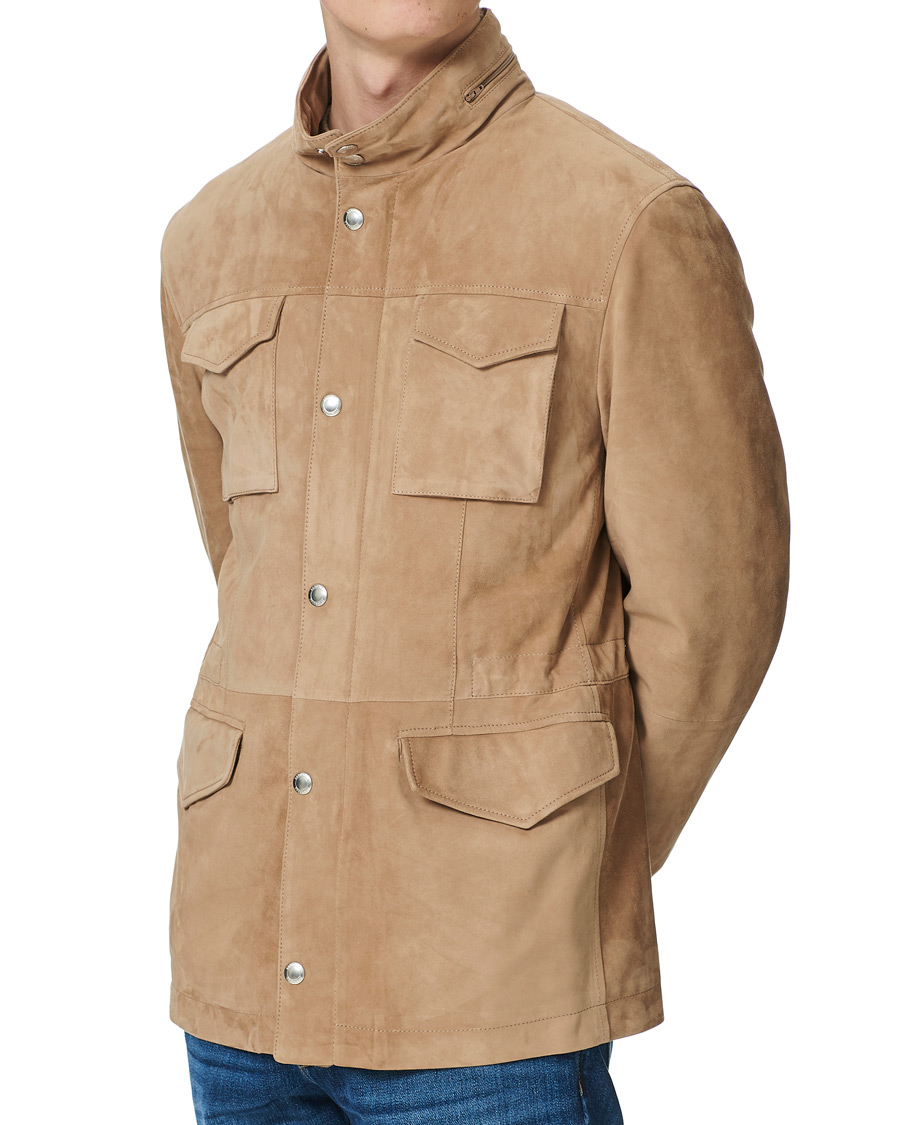 Heren | Jassen | Brunello Cucinelli | Suede Field Jacket Beige