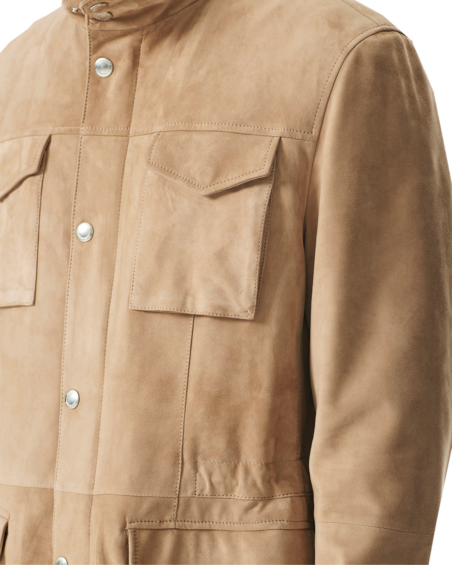 Heren | Jassen | Brunello Cucinelli | Suede Field Jacket Beige