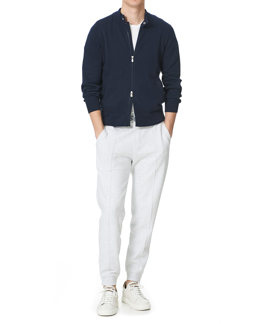 Heren | Broeken | Brunello Cucinelli | Soft Cotton Jersey Sweatpants Pearl Grey