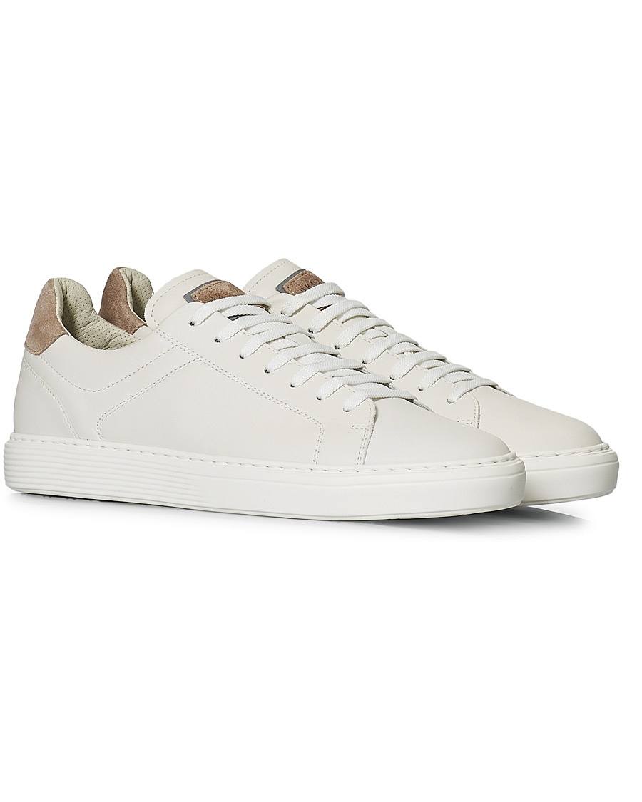 Heren | Brunello Cucinelli Plain Sneaker White Calf | Brunello Cucinelli | Plain Sneaker White Calf