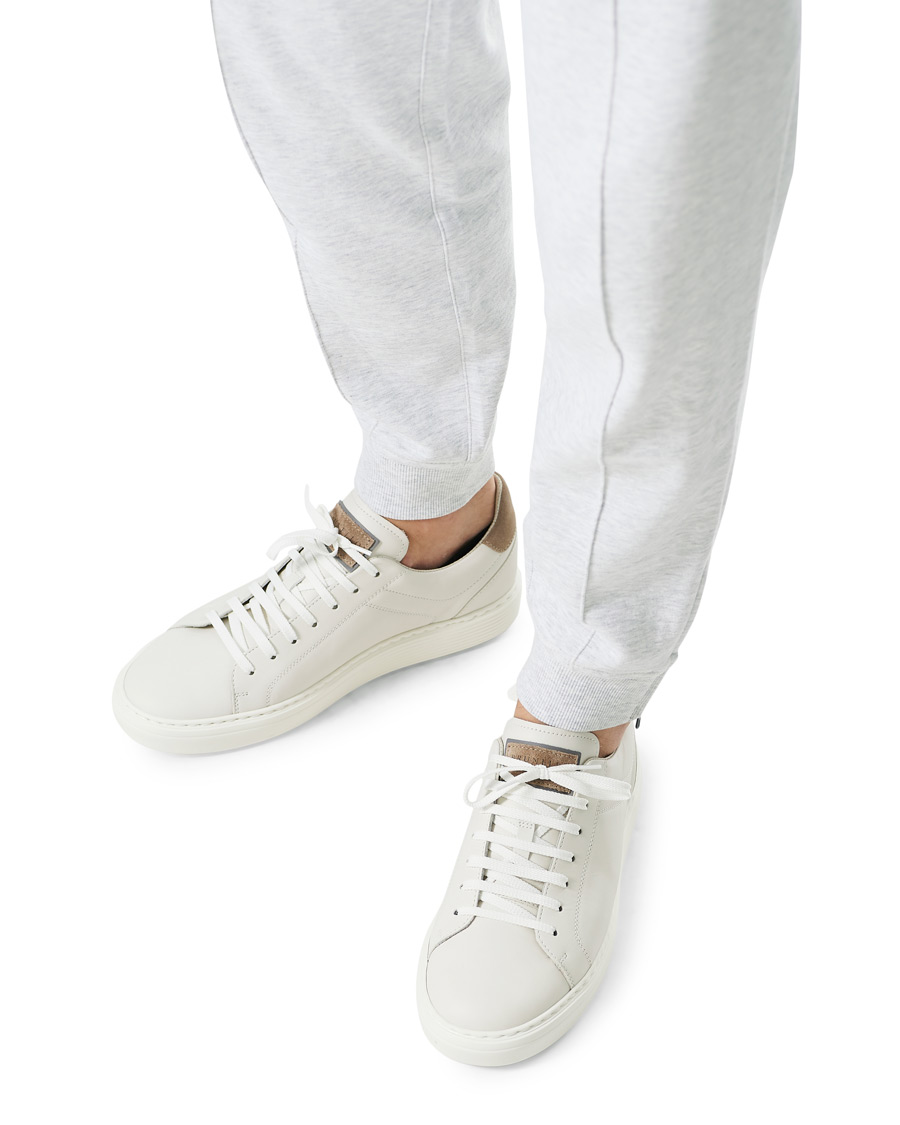 Heren | Brunello Cucinelli Plain Sneaker White Calf | Brunello Cucinelli | Plain Sneaker White Calf