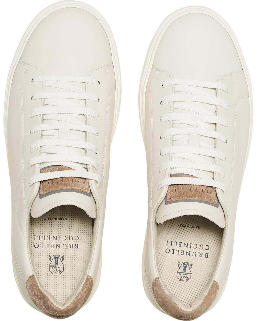 Heren | Brunello Cucinelli Plain Sneaker White Calf | Brunello Cucinelli | Plain Sneaker White Calf