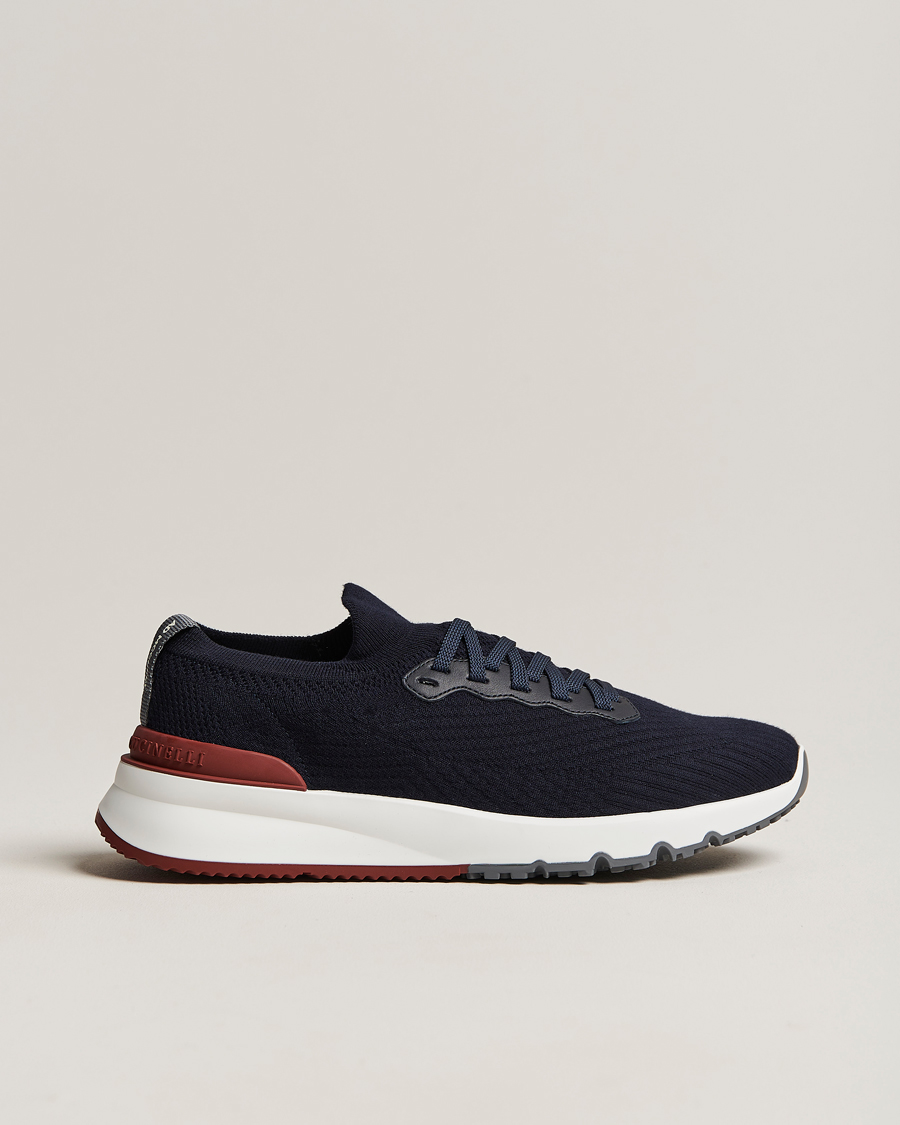 Heren | Sneakers | Brunello Cucinelli | Mesh Running Sneakers Navy