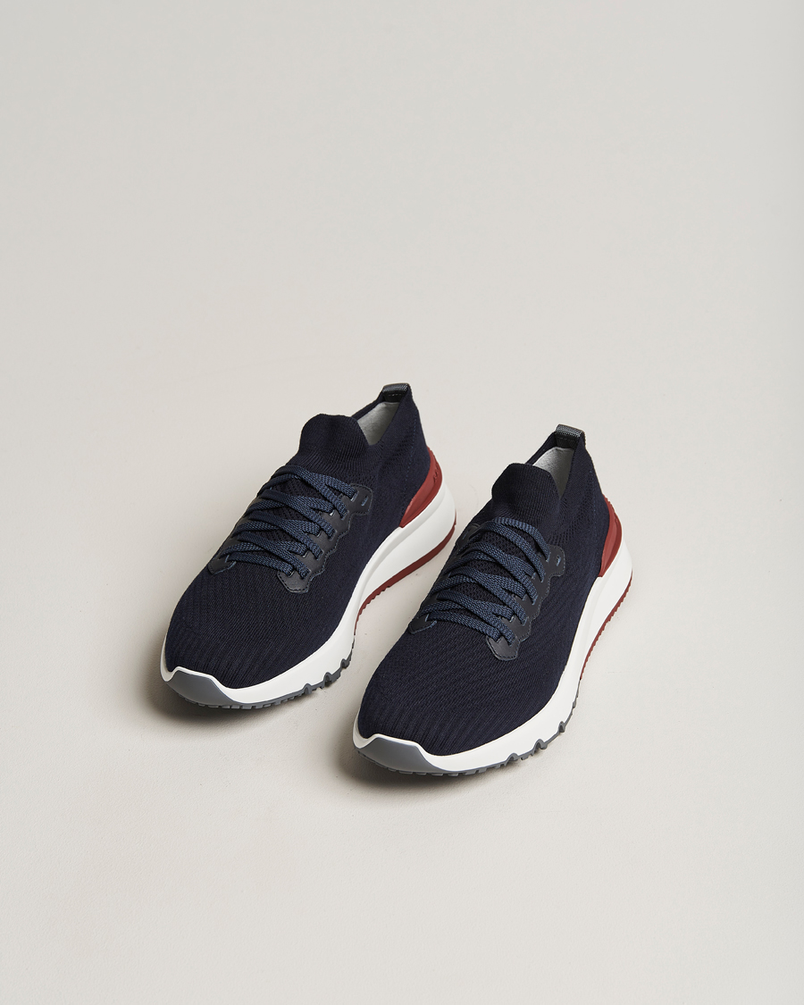 Heren | Italian Department | Brunello Cucinelli | Mesh Running Sneakers Navy