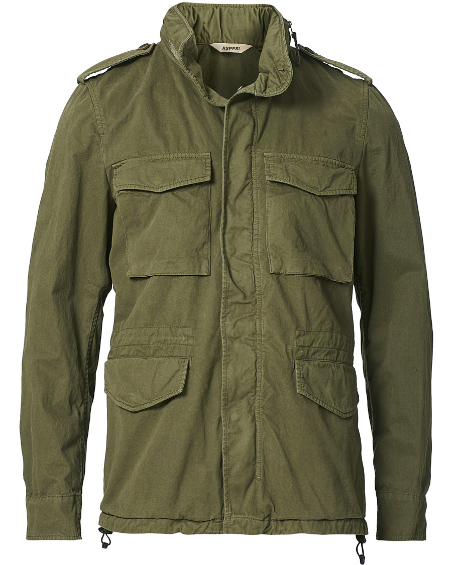 Heren | Jassen | Aspesi | Cotton Field Jacket Army Green