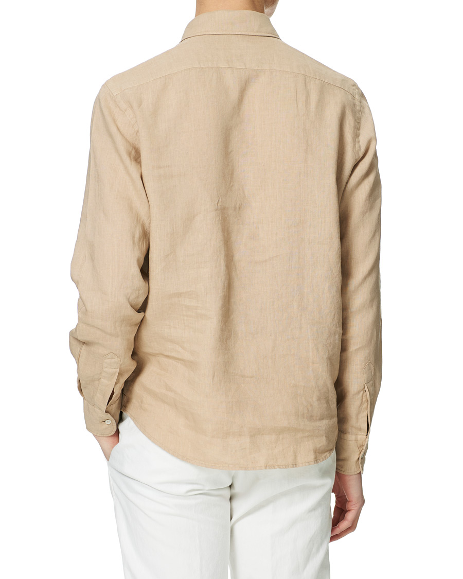 Heren | Overhemden | Aspesi | Popover Linen Shirt Beige