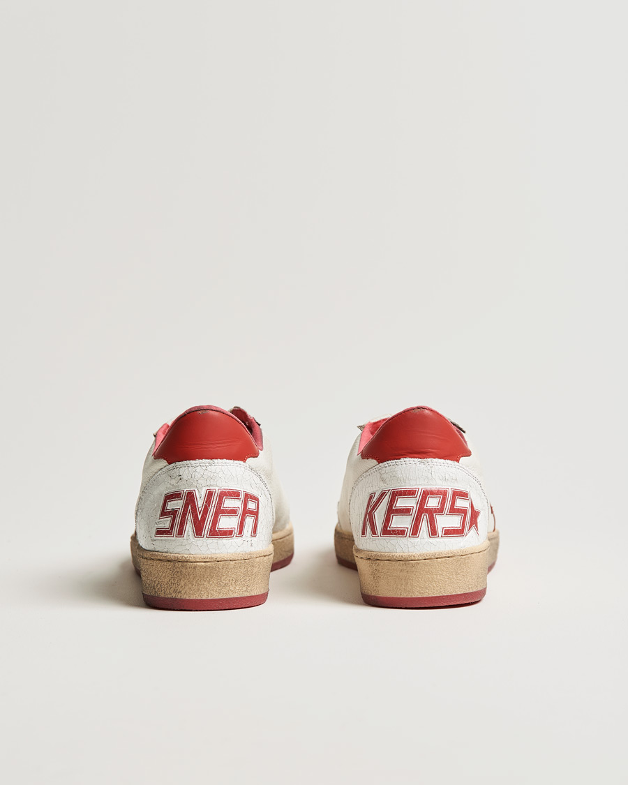Heren | Golden Goose Deluxe Brand Ball Star Sneakers White/Red | Golden Goose | Deluxe Brand Ball Star Sneakers White/Red