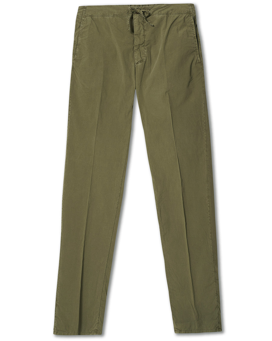 Heren | Broeken | Incotex | Leisure Fit Drawstring Pants Olive