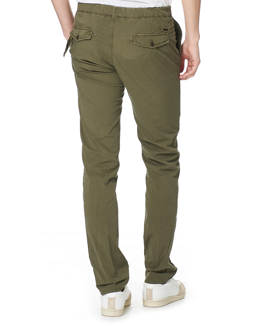 Heren | Broeken | Incotex | Leisure Fit Drawstring Pants Olive