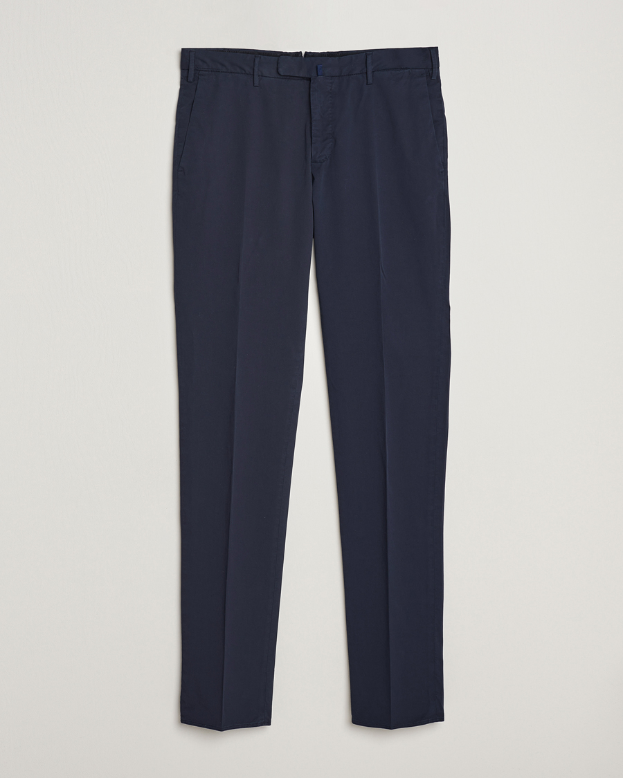 Heren | Broeken | Incotex | Slim Fit Comfort Chinos Navy
