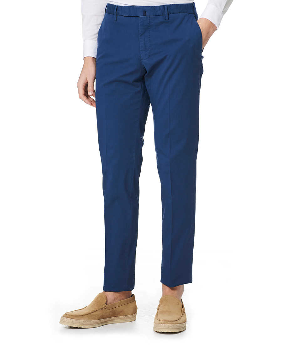 Heren | Broeken | Incotex | Slim Fit Comfort Chinos Royal Blue