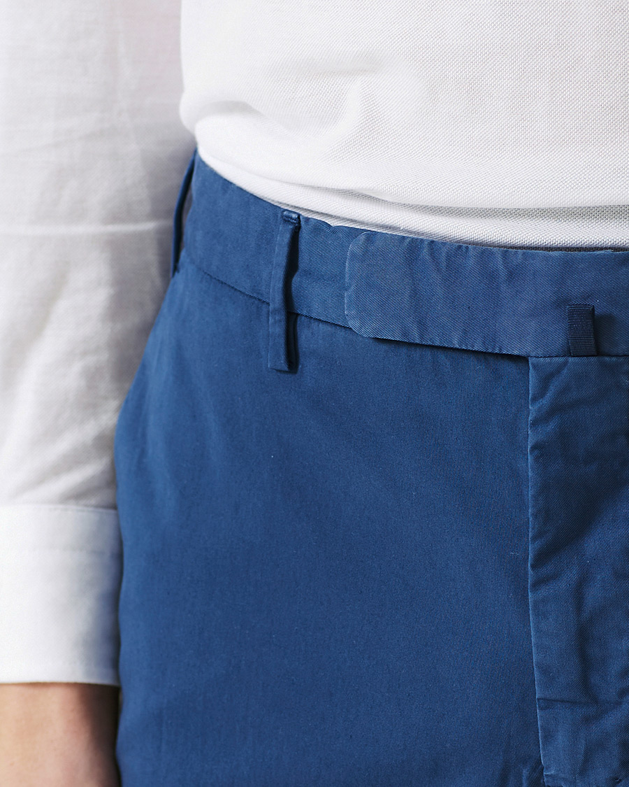 Heren | Broeken | Incotex | Slim Fit Comfort Chinos Royal Blue