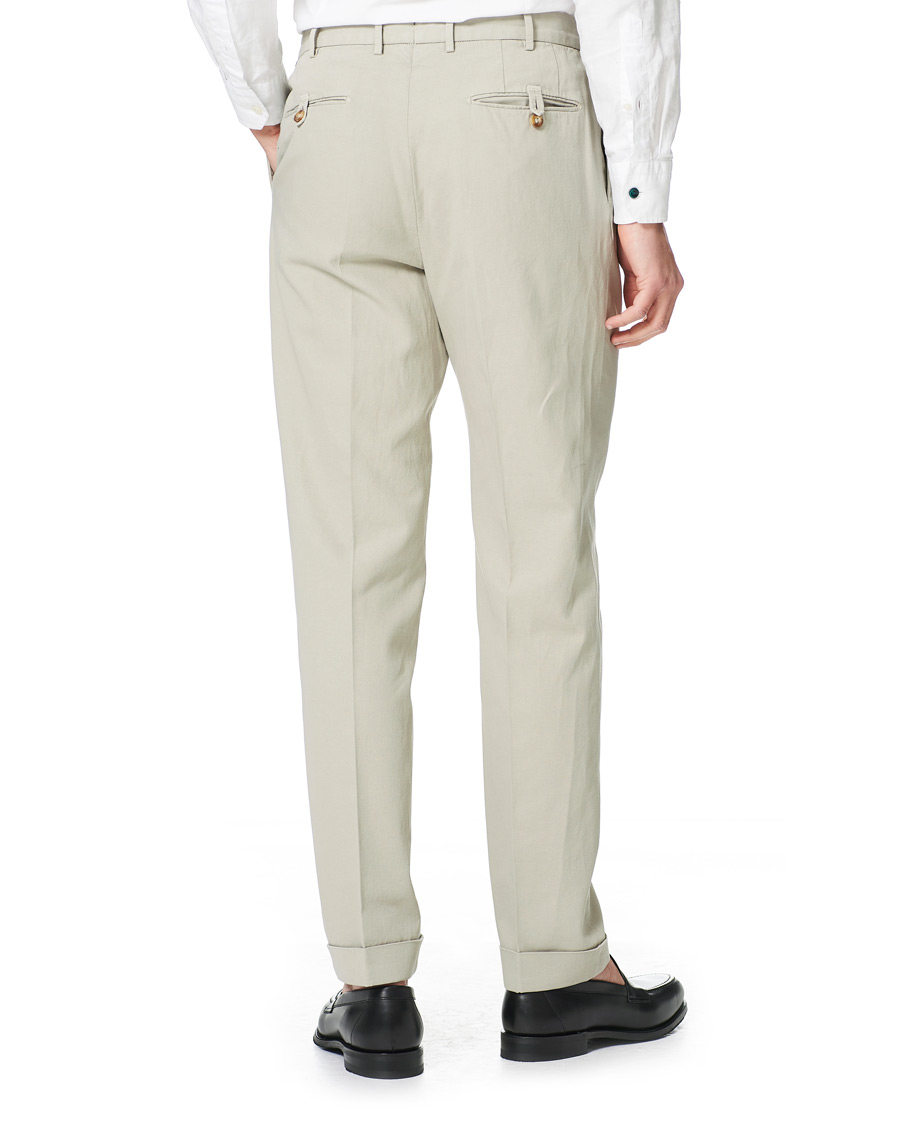 Heren | Broeken | Incotex | Carrot Fit Pleated Trousers Beige