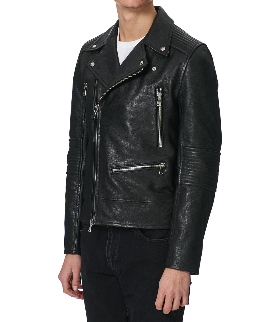 Heren | Jassen | J.Lindeberg | Padish Leather Biker Jacket Black
