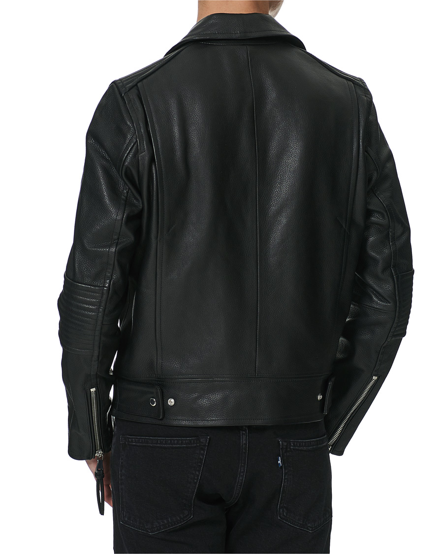 Heren | Jassen | J.Lindeberg | Padish Leather Biker Jacket Black