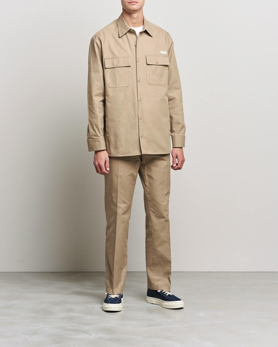 Heren | Overhemden | J.Lindeberg | Daze Twill Overshirt Batique Khaki