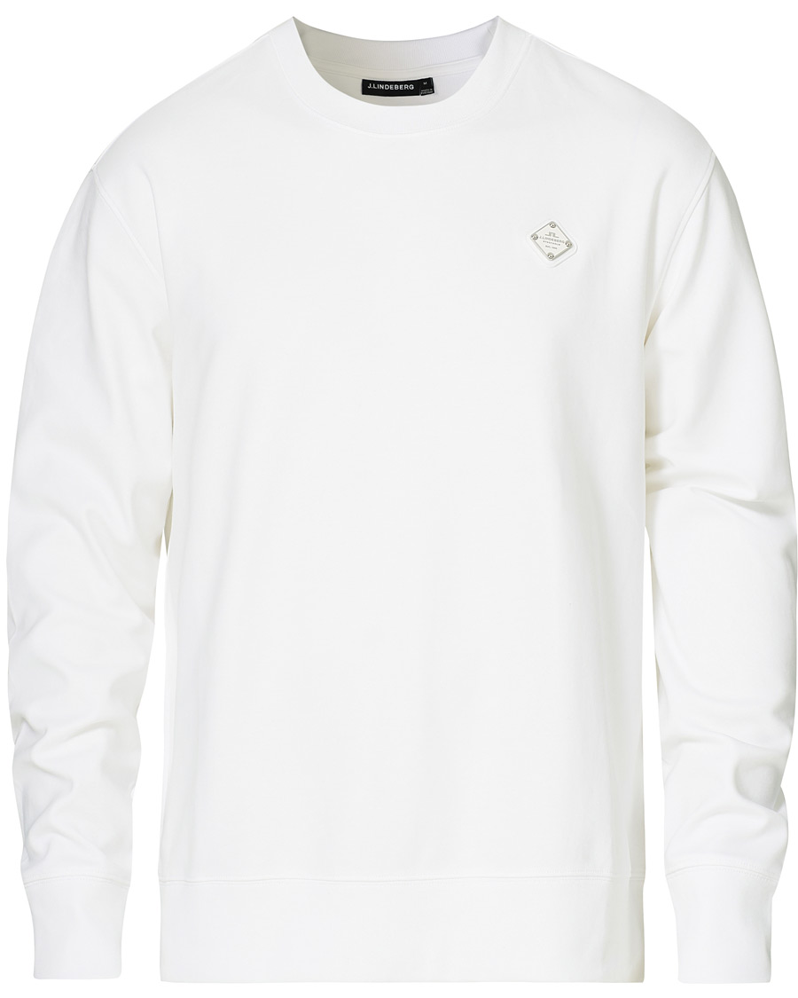 Heren | Truien | J.Lindeberg | Ivar Interlock Logo Sweatshirt White