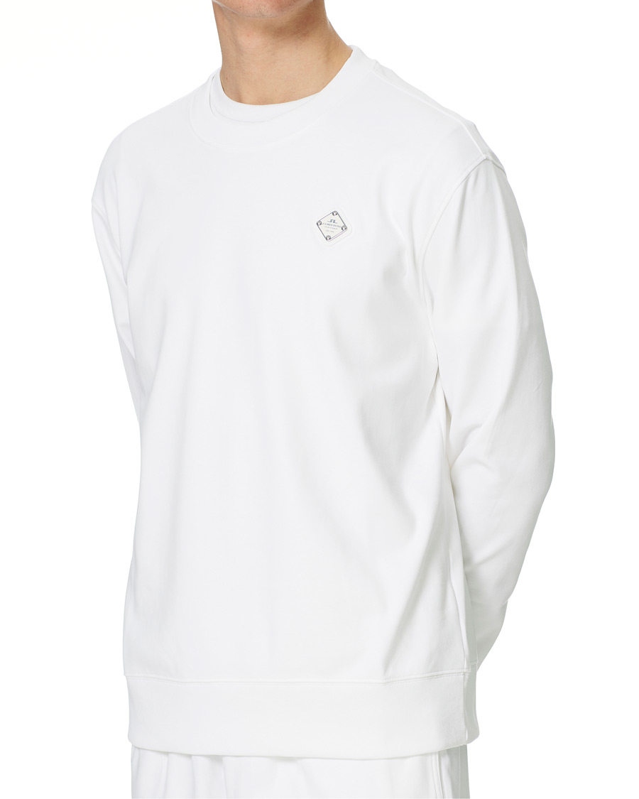 Heren | Truien | J.Lindeberg | Ivar Interlock Logo Sweatshirt White