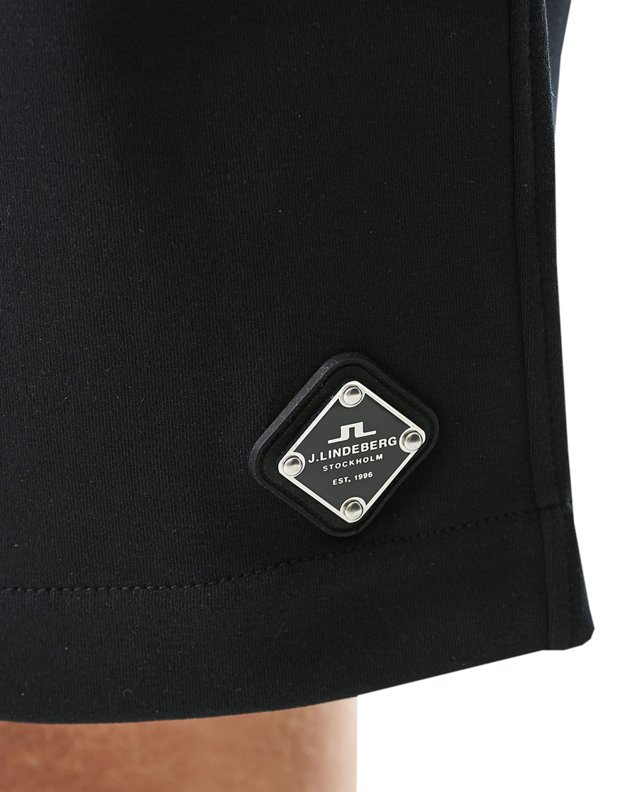Heren | Korte broek | J.Lindeberg | Ivar Interlock Logo Sweat Shorts Black