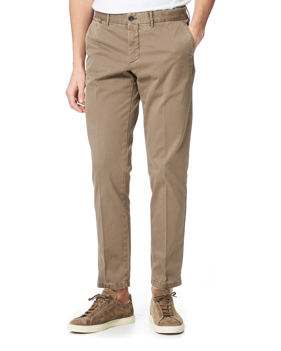 Heren | Broeken | J.Lindeberg | Chaze Garment Dye Stretch Pants Walnut