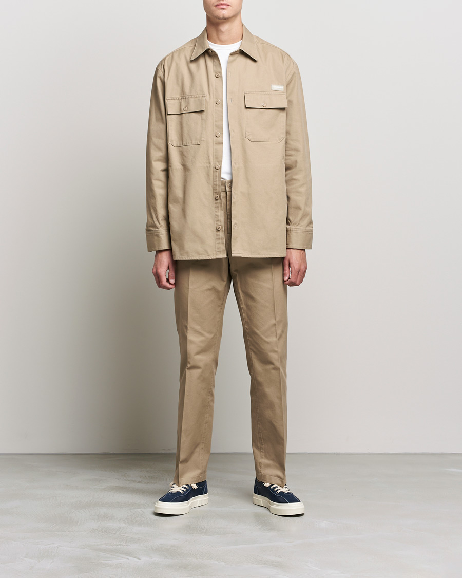 Heren | Broeken | J.Lindeberg | Dropper Twill Work Pants Batique Khaki