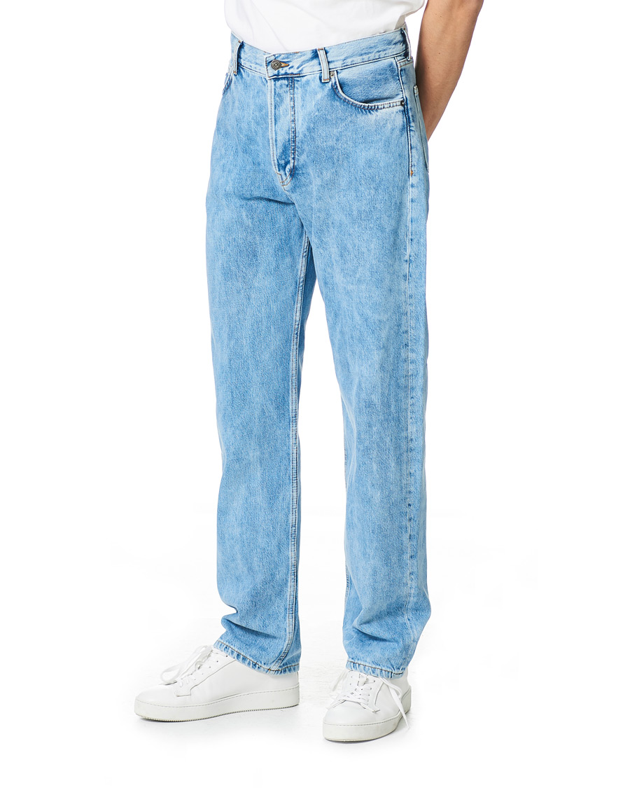 Heren | Jeans | J.Lindeberg | Johnny Light Washed Loose Jeans Light Blue
