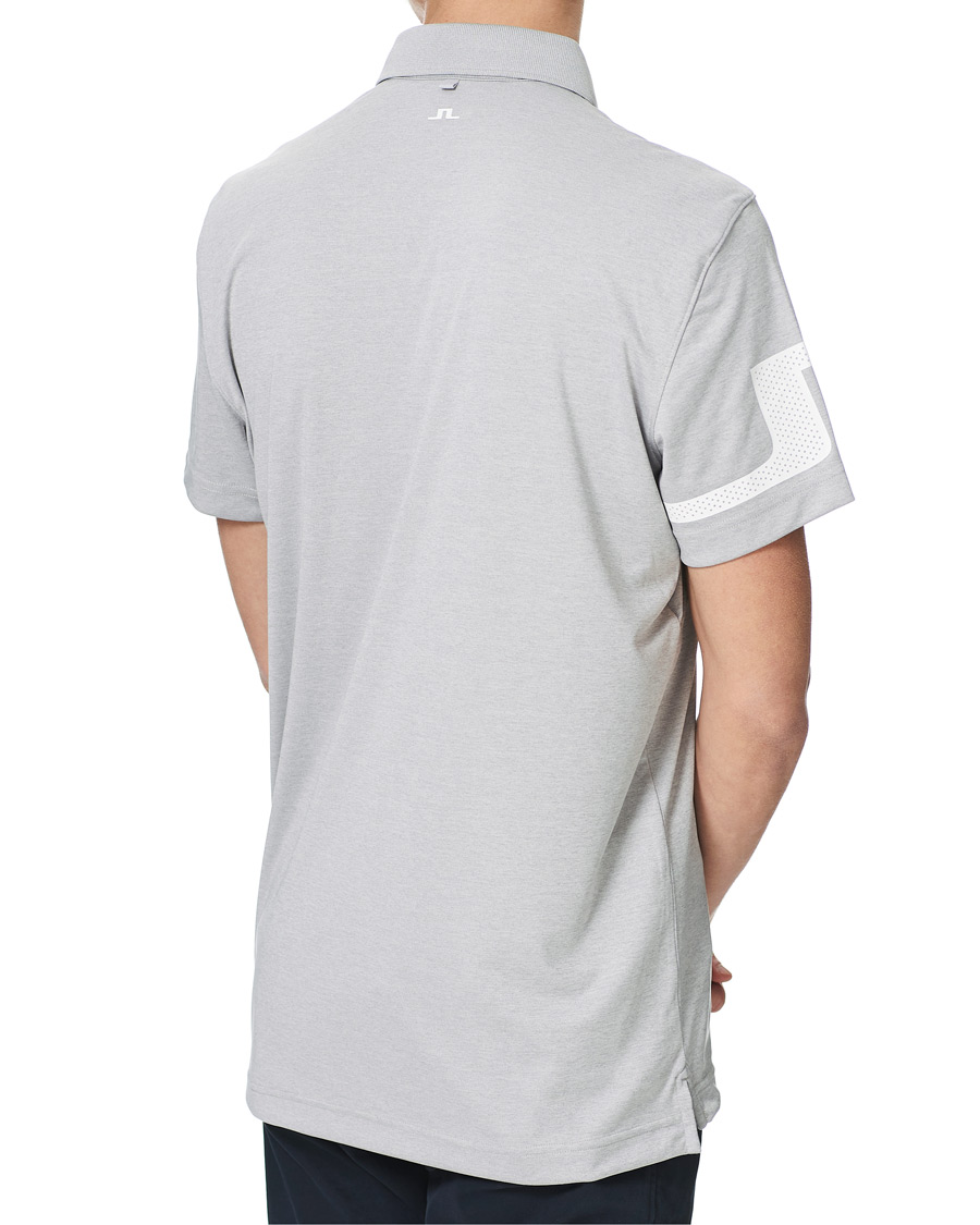 Heren | Polo's | J.Lindeberg | Heath Regular Fit Golf Polo Micro Chip Melange