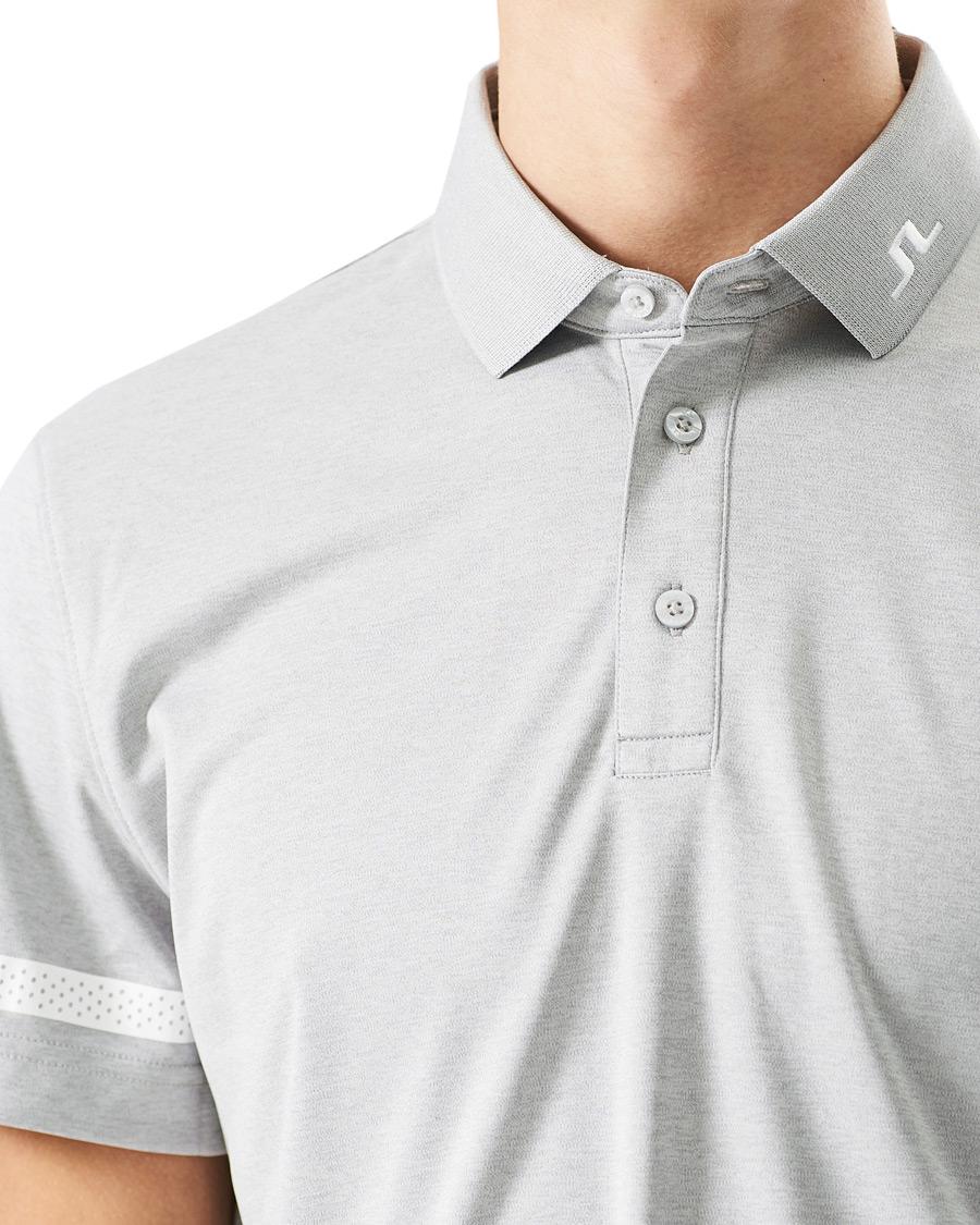 Heren | Polo's | J.Lindeberg | Heath Regular Fit Golf Polo Micro Chip Melange
