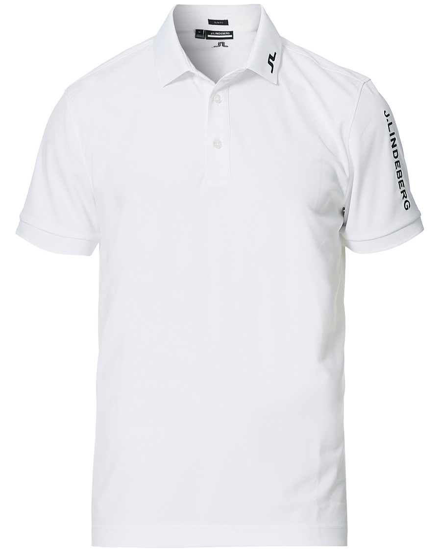 Heren | Polo's | J.Lindeberg | Tour Tech Slim Fit Golf Polo White