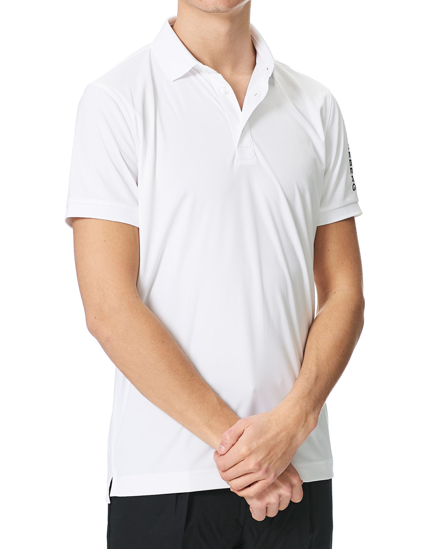 Heren | Polo's | J.Lindeberg | Tour Tech Slim Fit Golf Polo White
