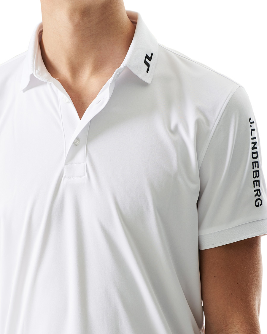Heren | Polo's | J.Lindeberg | Tour Tech Slim Fit Golf Polo White