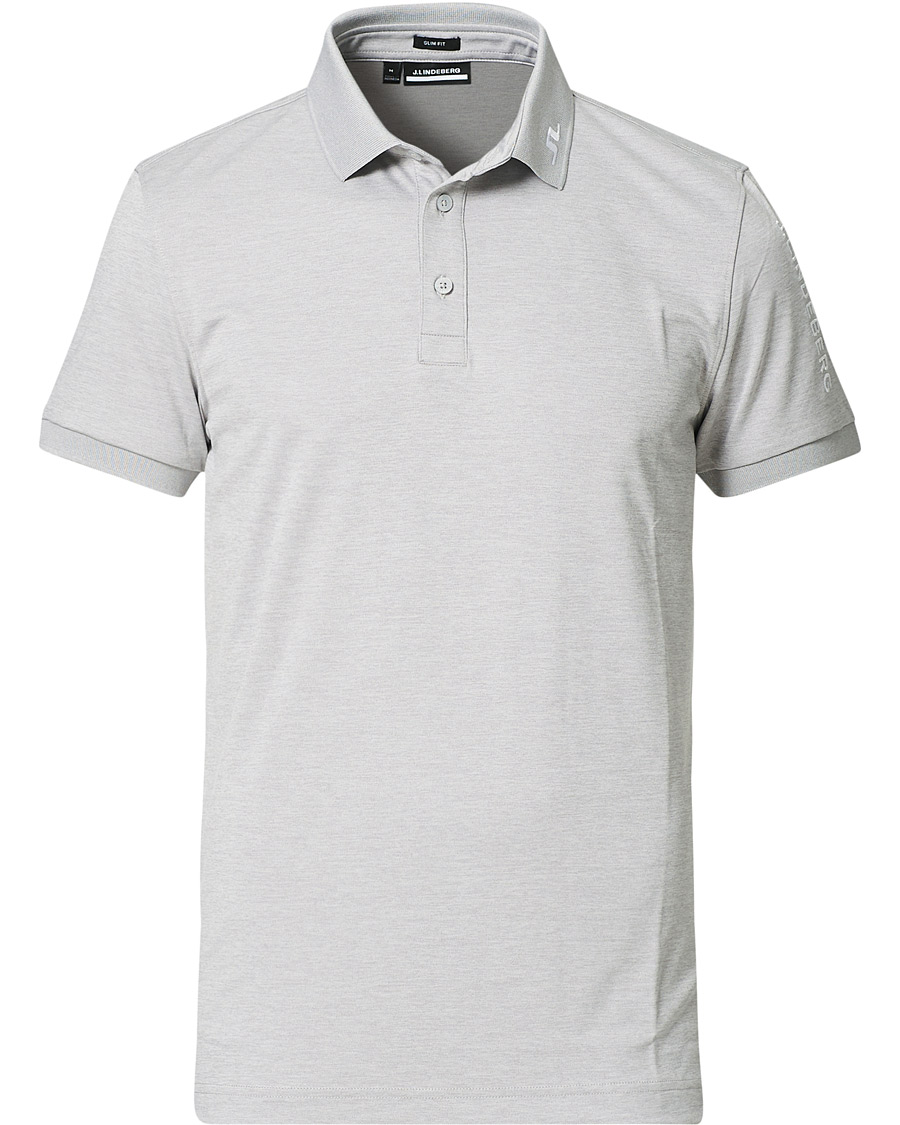 Heren | Polo's | J.Lindeberg | Tour Tech Slim Fit Golf Polo Micro Chip Melange