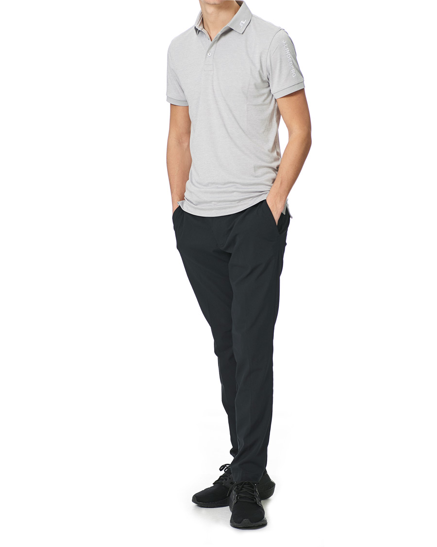 Heren | Polo's | J.Lindeberg | Tour Tech Slim Fit Golf Polo Micro Chip Melange