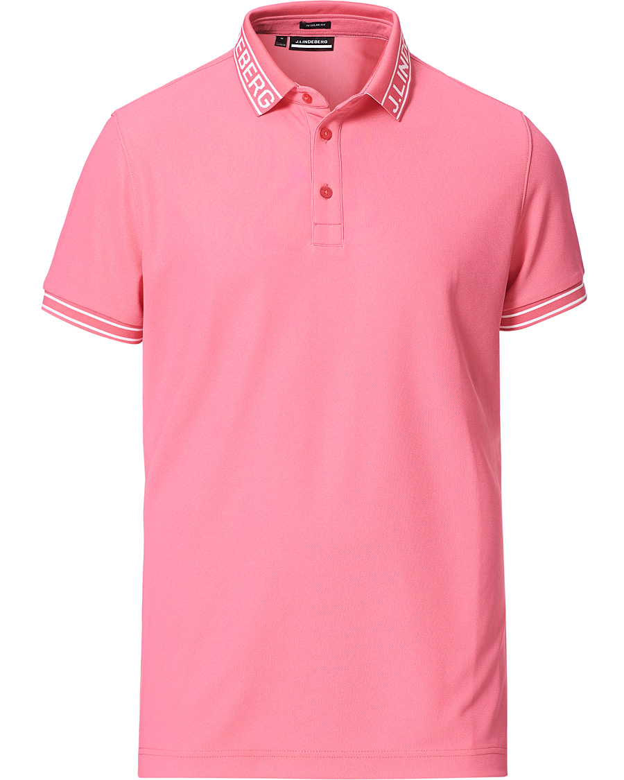 Heren | Polo's | J.Lindeberg | Austin Regular Golf Polo Hot Pink