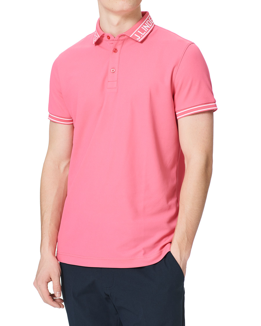 Heren | Polo's | J.Lindeberg | Austin Regular Golf Polo Hot Pink