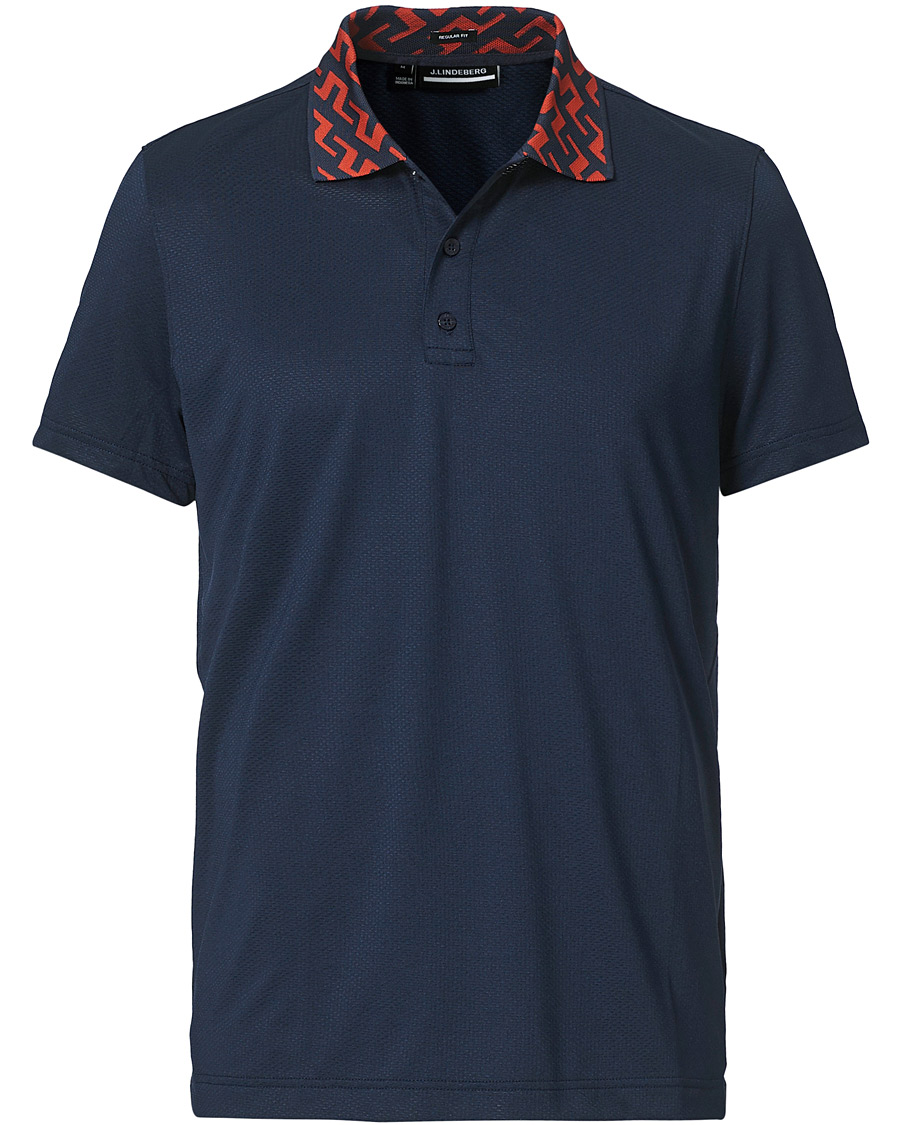 Heren | Polo's | J.Lindeberg | Karter Regular Fit Golf Polo Navy Melange